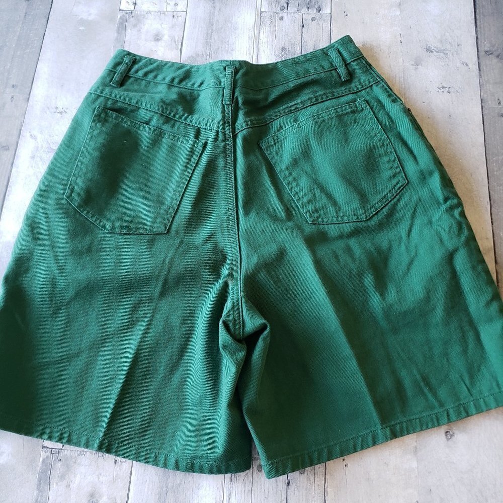 Vintage Talbots Green Shorts 100% Cotton - Size 10 - Picture 3 of 6